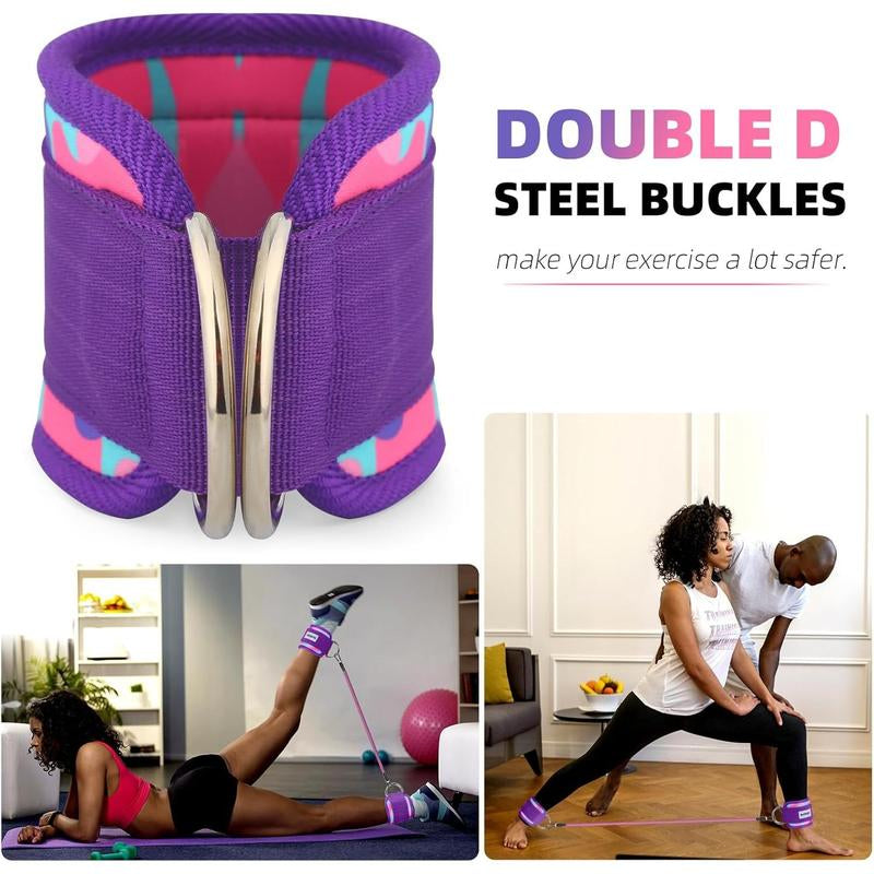 Ankle Resistance Bands with Cuffs, Ankle Bands for Working Out,Resistance Bands for Workout Equipment for Kickbacks Gluteus Exercises