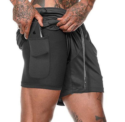 Men'S Workout Training Fitness Gym Shorts W Inner Pockets