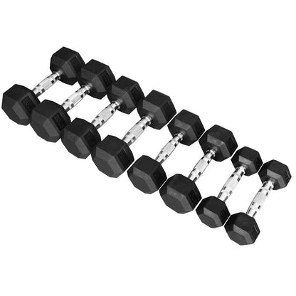 Dumbbell Set, Pairs of 5 Lb, 10 Lb, 15 Lb, and 20 Lb