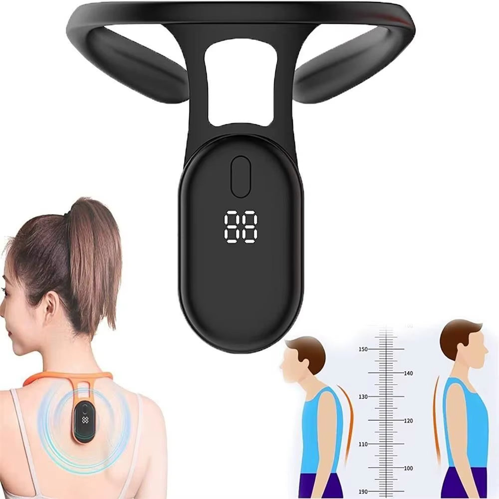 Portable Body Shaping Neck Instrument Electric Ultrasonic Lymphatic Soothing Posture Correction Reminder Device for Men Women