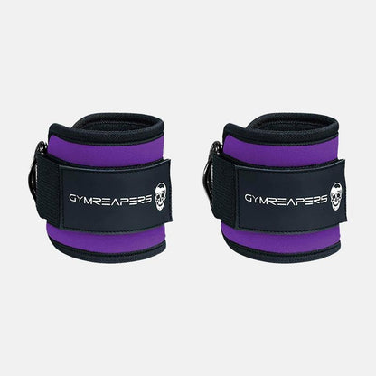 Gymreapers Ankle Straps (Pair) for Cable Machine Kickbacks, Glute Workouts, Lower Body Exercises - Adjustable Leg Straps with Neoprene Padding