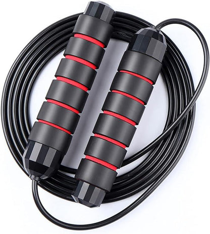 Tangle-Free Speed Jump Rope with Ball Bearings – Adjustable Steel Cable and Foam Handles for Fitness, Home Exercise, and Weight Loss