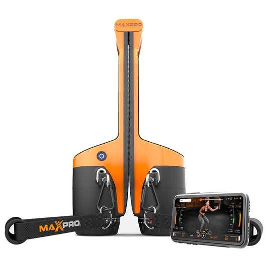 MAXPRO All-In-One Portable Home Gym with 5-300Lbs Adjustable Resistance-Portable Cable Gym Sport Orange.