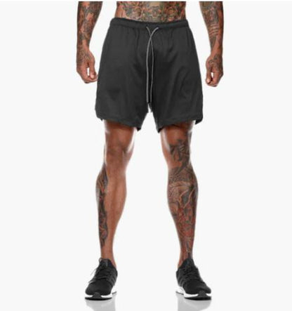 Men'S Workout Training Fitness Gym Shorts W Inner Pockets