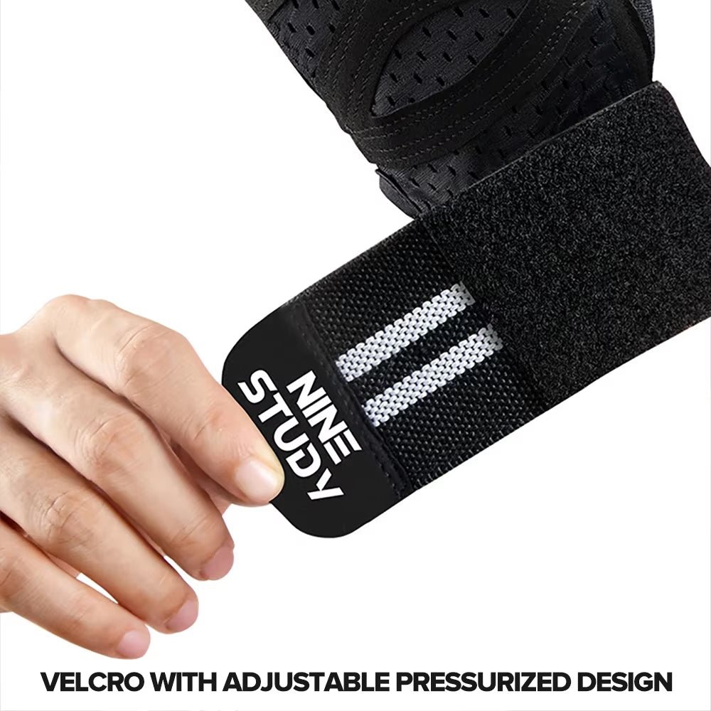 1 Pair Gym Fitness Gloves with Wristbands Straps Weight Grip Gloves Wrist Brace Protector Anti-Skid Weightlifting Pad Breathable