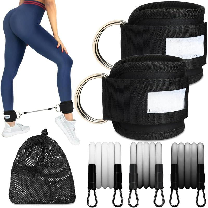 Ankle Resistance Bands with Cuffs, Ankle Bands for Working Out,Resistance Bands for Workout Equipment for Kickbacks Gluteus Exercises