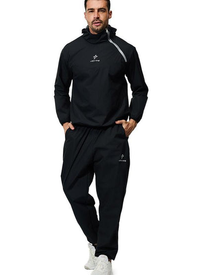 JEVPE Unisex Sauna Suit Sportswear - Jacket and Pants for Fitness Training XS-5XL