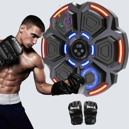 Snawowo Music Boxing Machine for Adults, Bluetooth Music Punching Machine with Gloves, Electronic LED Boxing Machine Wall Mounted Music, 9 Modes & 9... Music Boxing