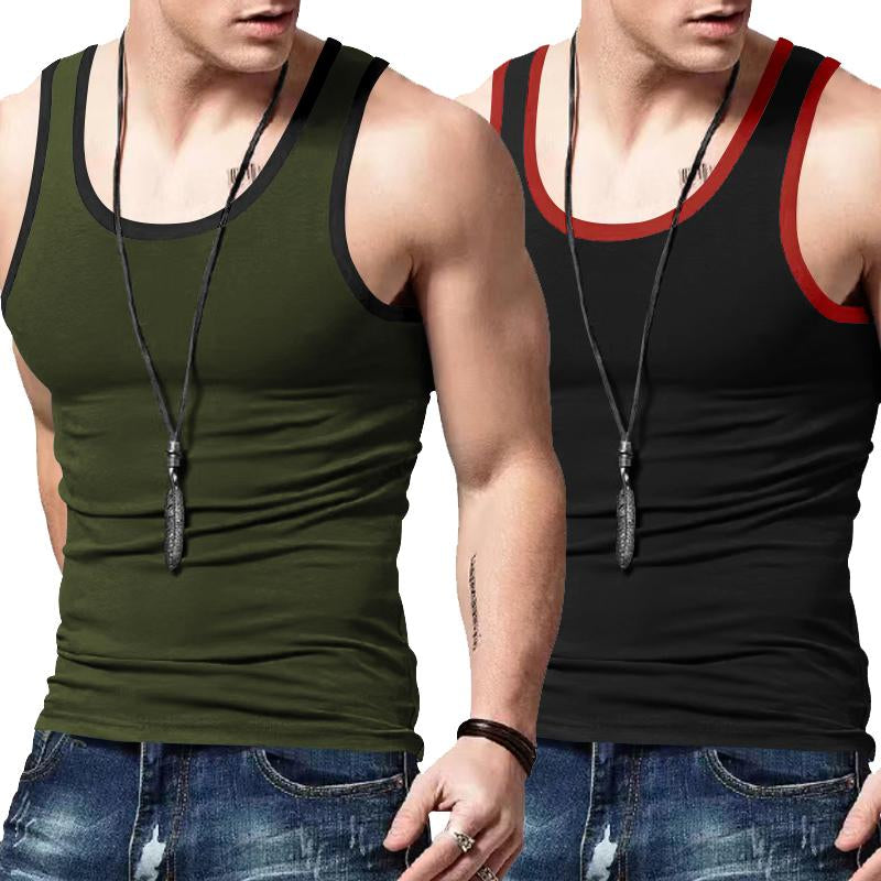 TRFIC Men'S Sleeveless Tank Tops with a Sense of Design for Sports and Gym Workout Beach Casual