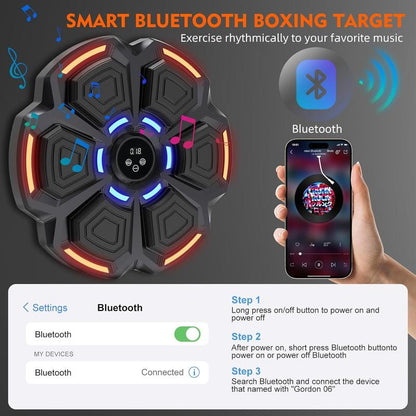 Snawowo Music Boxing Machine for Adults, Bluetooth Music Punching Machine with Gloves, Electronic LED Boxing Machine Wall Mounted Music, 9 Modes & 9... Music Boxing