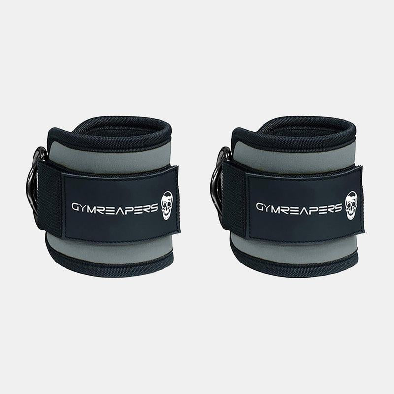 Gymreapers Ankle Straps (Pair) for Cable Machine Kickbacks, Glute Workouts, Lower Body Exercises - Adjustable Leg Straps with Neoprene Padding