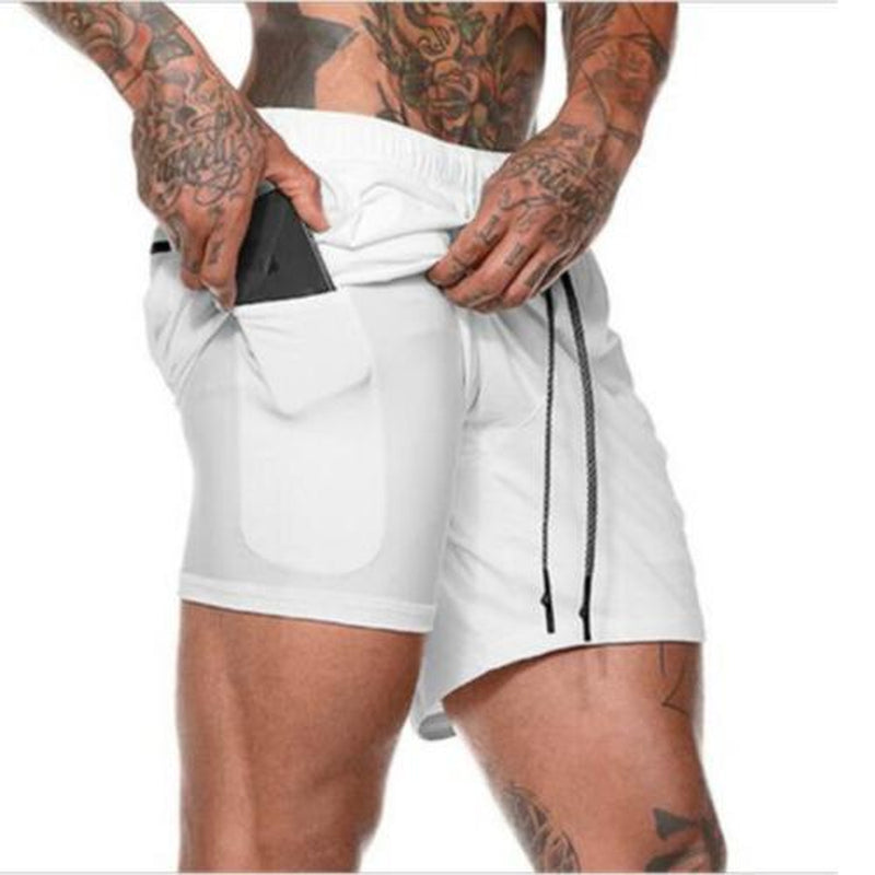 Men'S Workout Training Fitness Gym Shorts W Inner Pockets