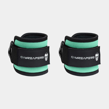 Gymreapers Ankle Straps (Pair) for Cable Machine Kickbacks, Glute Workouts, Lower Body Exercises - Adjustable Leg Straps with Neoprene Padding