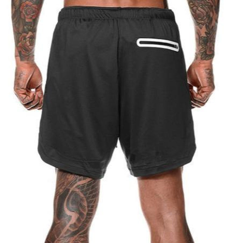 Men'S Workout Training Fitness Gym Shorts W Inner Pockets