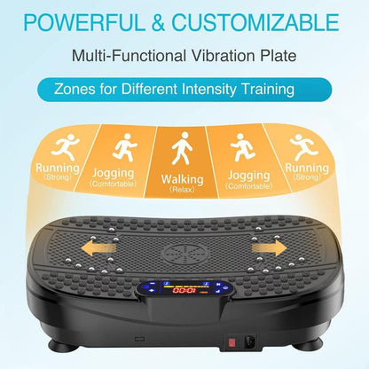 【Saygogo】Vibration Plate Exercise Machine with Bluetooth Lymphatic Drainage Machine, Whole Body Workout Vibration Platform for Wellness and Fitness