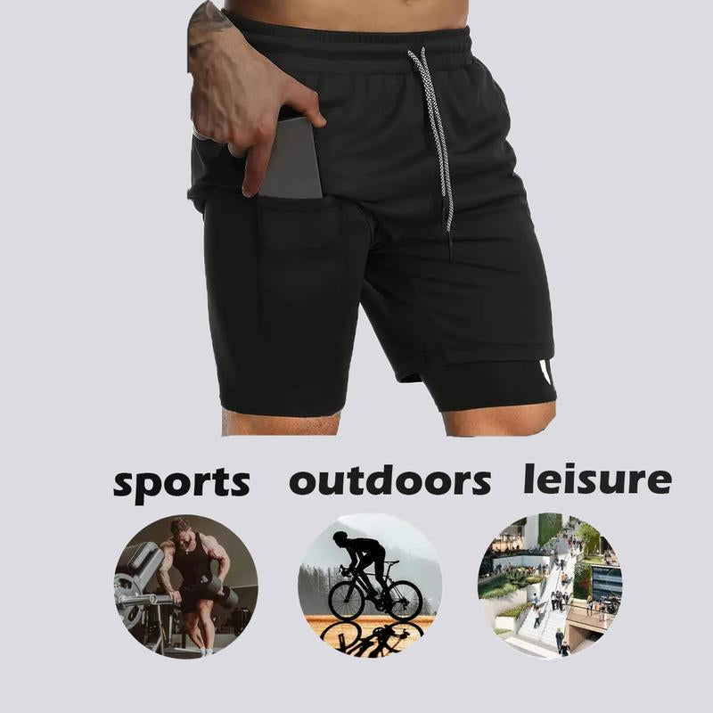 Men'S Regular Fit Sporty Breathable Quick Drying Pocket Shorts,Gym Shorts, Fall Sports Bottoms for Gym Workout Running