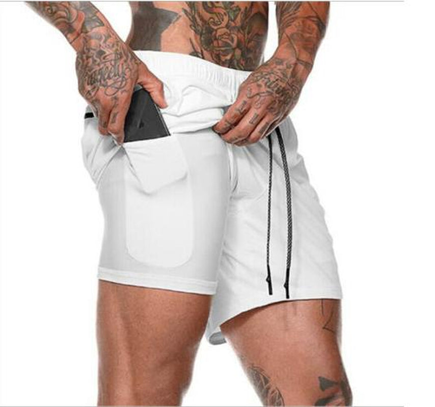 Men'S Workout Training Fitness Gym Shorts W Inner Pockets